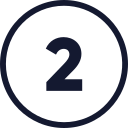 Number 2 in a circle
