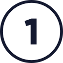 Number 1 in a circle